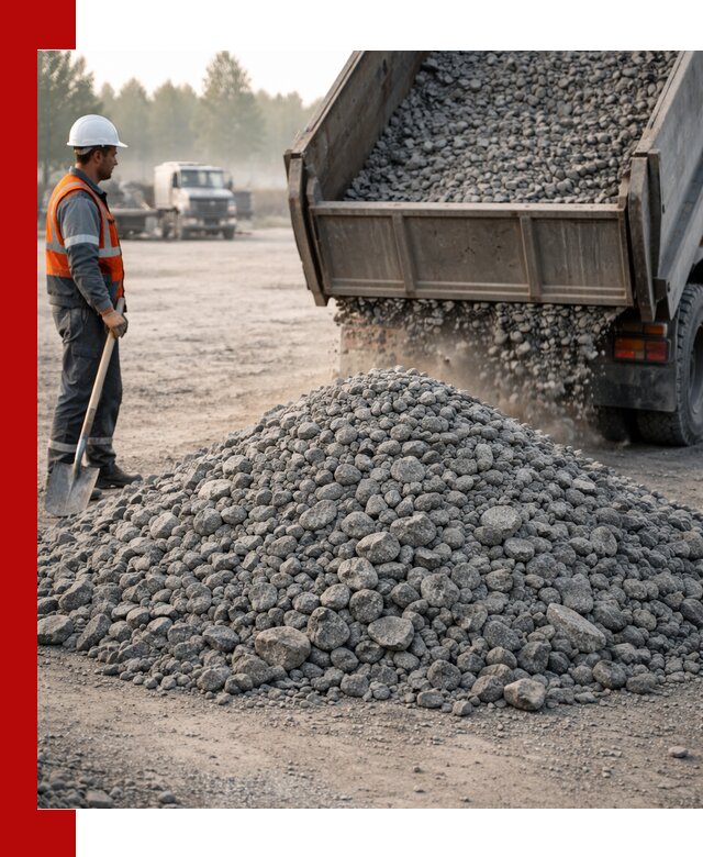 Гранитный щебень фракции 100–201 для строительства в Дедовске