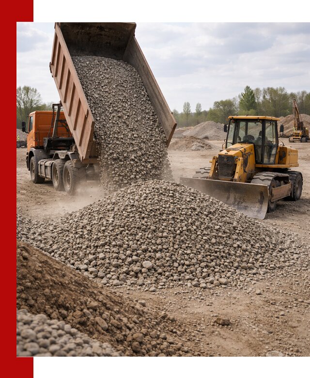 Доставка гравийного щебня фракции 40-70 в Дедовске