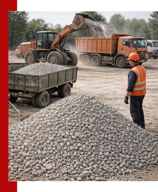 Доставка известнякового щебня фракция 20–40 в Дедовске