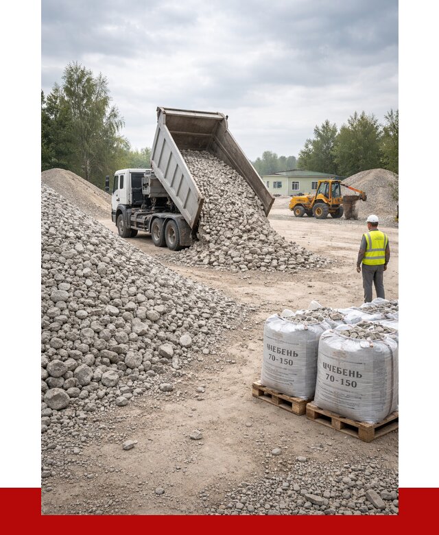 Известняковый щебень фракция 70-150 в Дедовске от 1374 р. | ПРОНЕРУДДдв