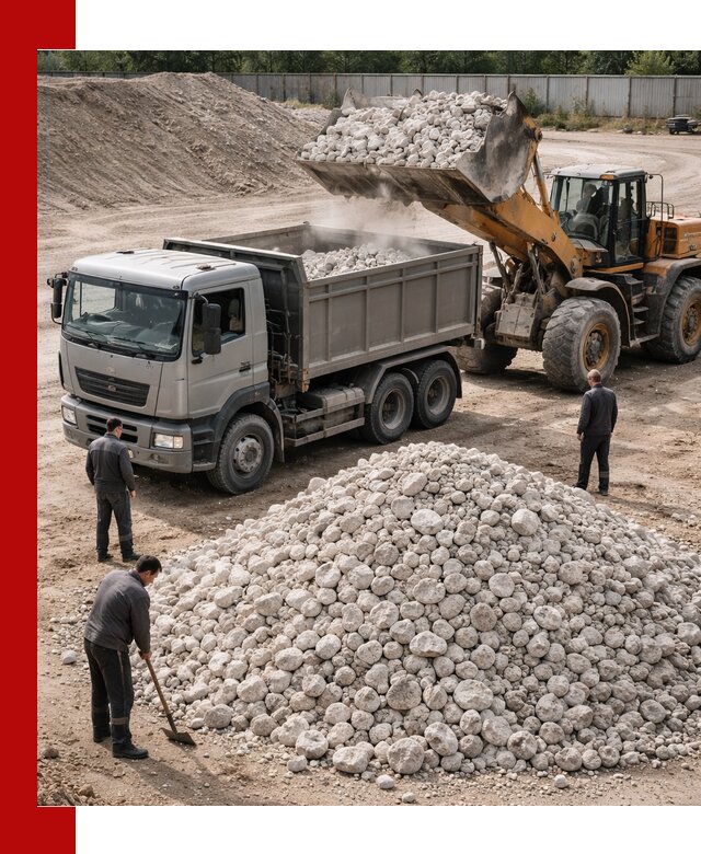 Известняковый щебень фракция 70–150 с доставкой в Дедовске