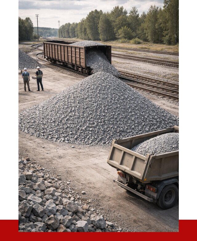 Железнодорожный щебень 20-60 в Дедовске от 1869 р. | ПРОНЕРУДДдв