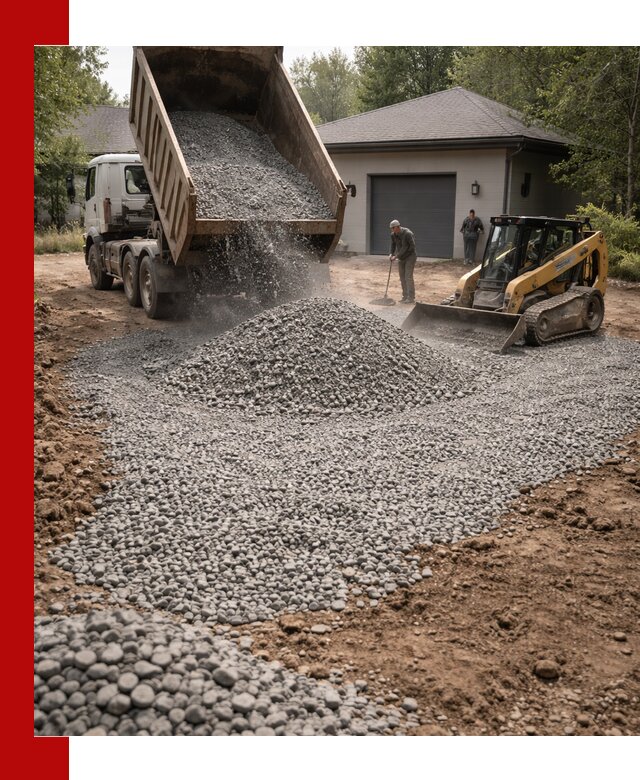 Щебень для парковки в Дедовске: доставка и укладка качественного материала