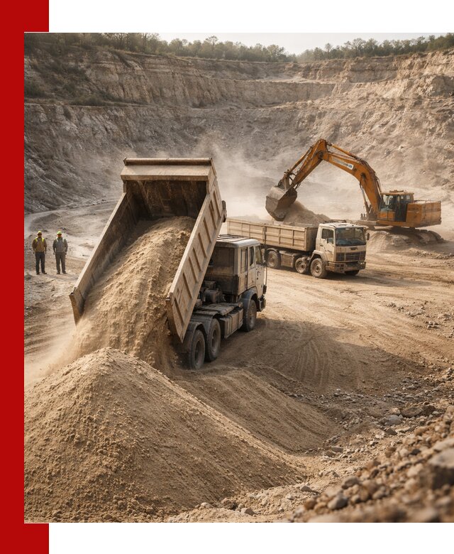 Карьерный песок навалом с доставкой в Дедовске