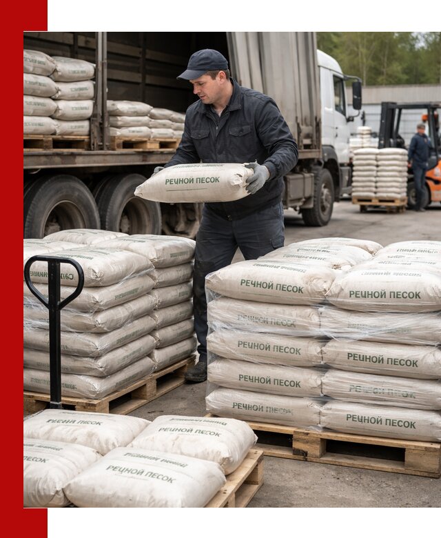 Речной песок в мешках с доставкой в Дедовске