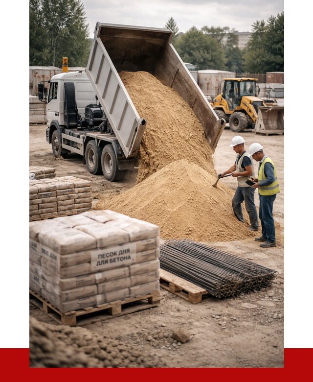 Песок для бетона в Дедовске от 2749 р. с доставкой, ПРОНЕРУДДдв