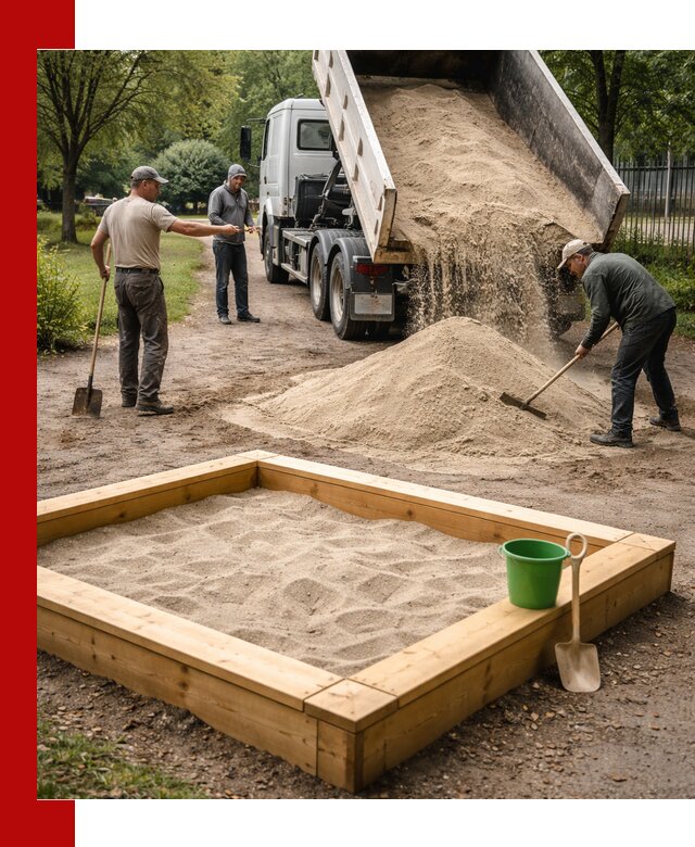 Песок для песочницы с доставкой в Дедовске недорого и чистый