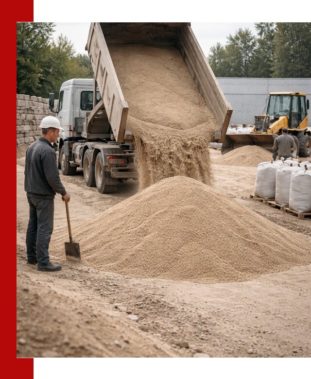 Кварцевый песок фракция 0–3 мм с доставкой в Дедовске
