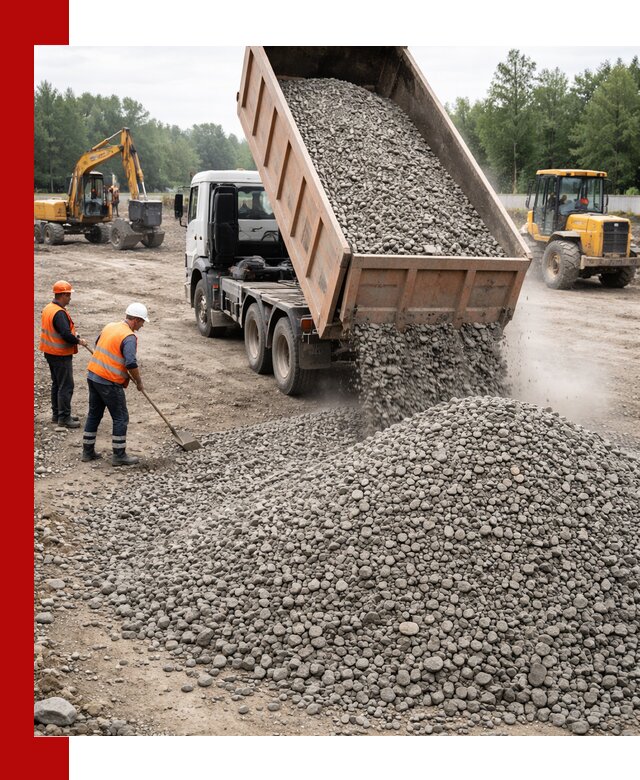 Доставка гравия фракции 40-70 в Дедовске оптом и в розницу