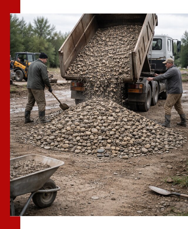 Доставка гальки речной оптом и в розницу в Дедовске