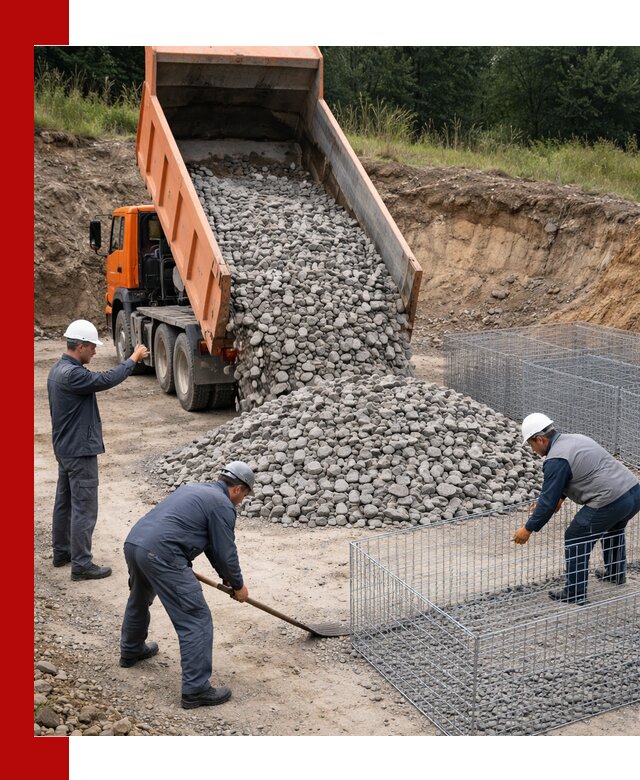 Камень для габионов с доставкой в Дедовске быстро и надёжно