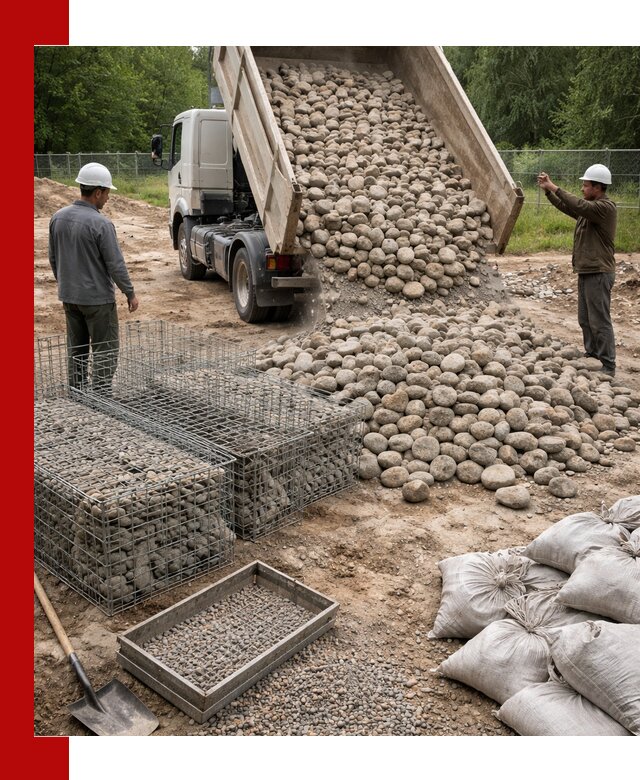 Камень для габионов фракция 70–151 в Дедовске