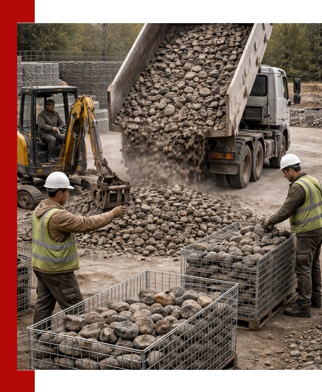 Камень для габионов фракция 100–201 в Дедовске