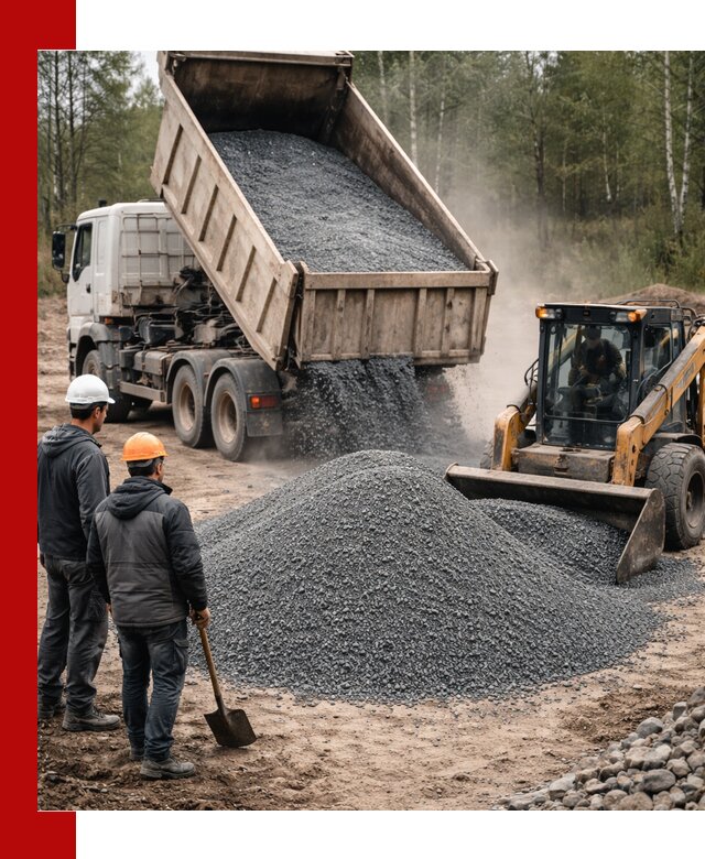 Гранитный отсев 0-5 с доставкой и разгрузкой в Дедовске