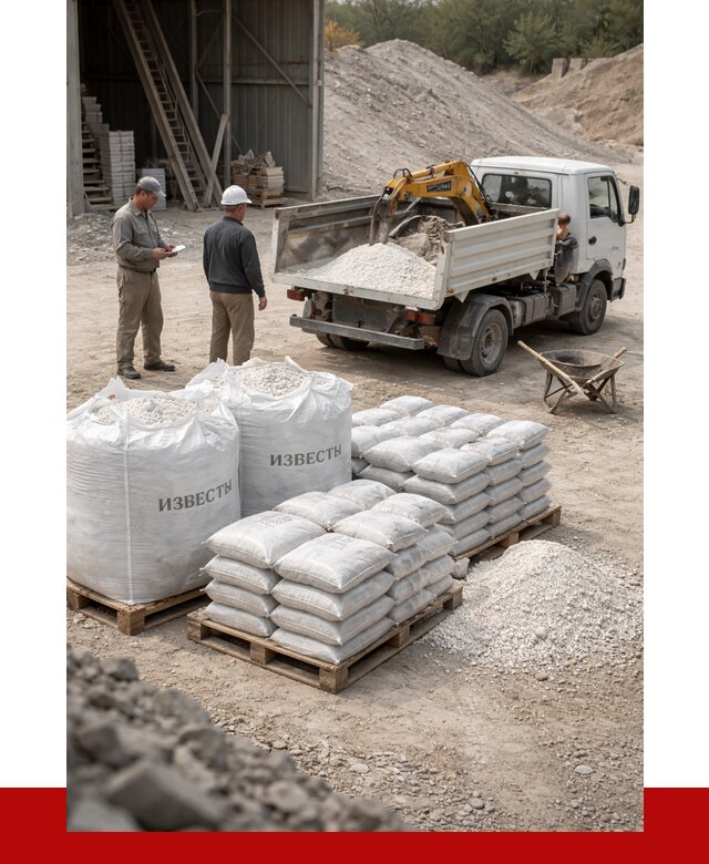 Известь строительная в Дедовске с доставкой от 4618 р. | ПРОНЕРУДДдв