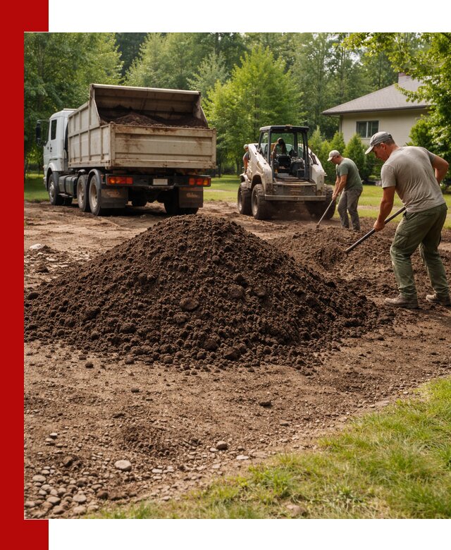 Доставка и укладка грунта для газона в Дедовске