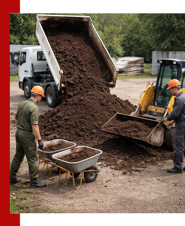 Доставка торфо-земляной смеси в Дедовске для огорода и ландшафта