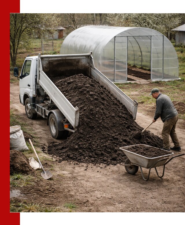 Чернозем для теплицы с доставкой в Дедовске