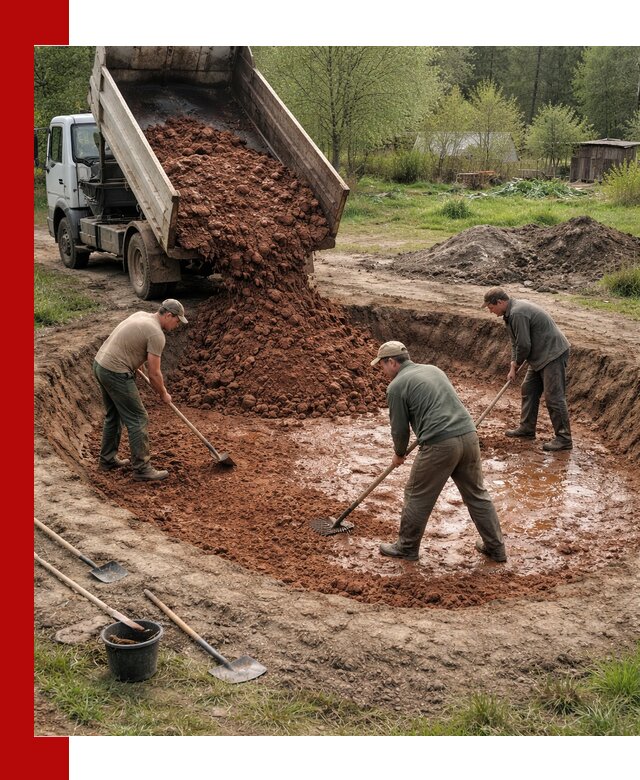 Купить качественную глину для пруда в Дедовске