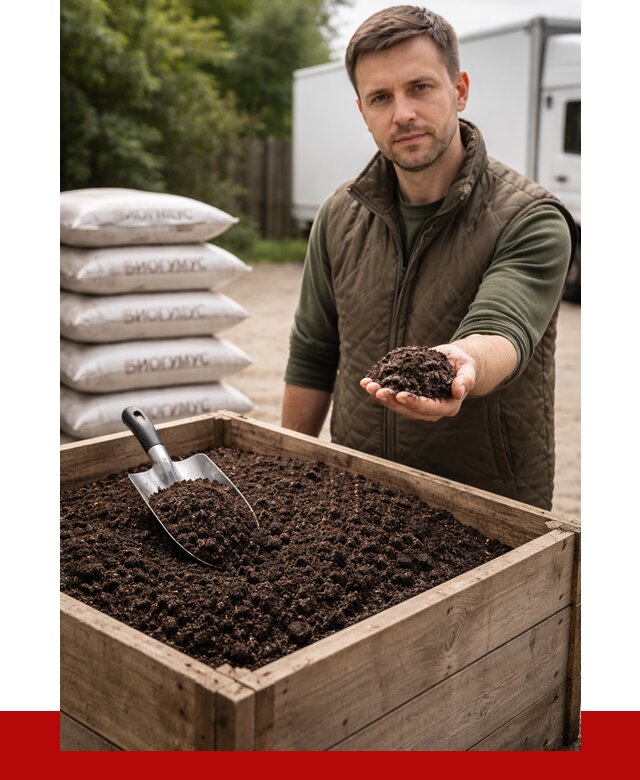 Купить биогумус в Дедовске с доставкой от 9346 р. за куб | ПРОНЕРУДДдв