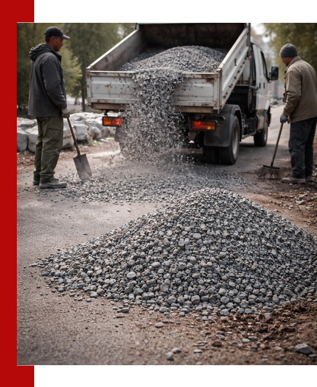 Гранитная крошка для посыпки дорог и тротуаров в Дедовске