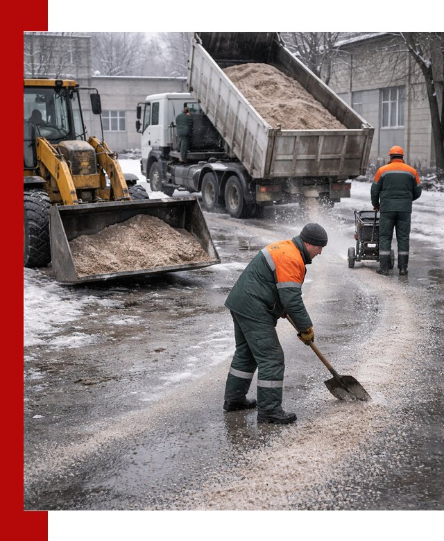 Реагент против гололеда с доставкой и нанесением в Дедовске