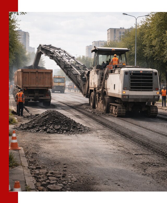 Фрезерованный асфальт в Дедовске — удаление и вывоз старого покрытия