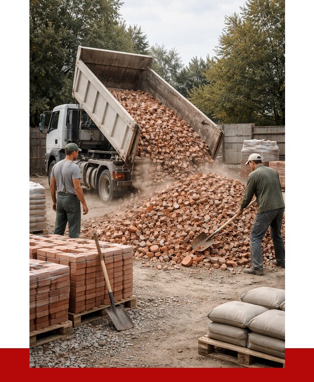 Бой кирпича в Дедовске с доставкой от 4618 руб/куб | ПРОНЕРУДДдв