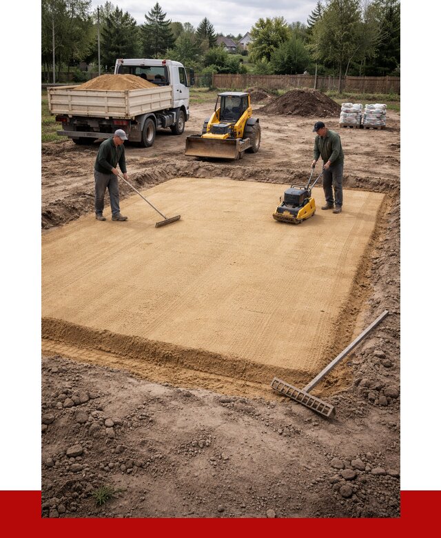 Устройство песчаной подушки в Дедовске от 4948 р. ПРОНЕРУДДдв